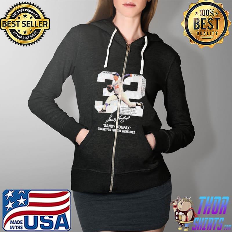 32 Sandy Koufax Thank You For The Memories Shirt Full Zip Hooded