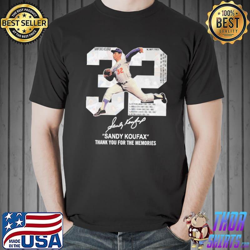 32 Sandy Koufax Thank You For The Memories Shirt