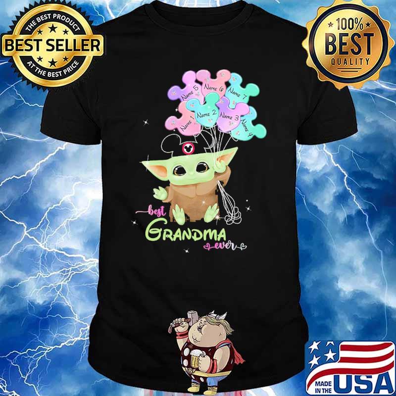 Best Grandma Ever Mickey Baby Yoda Shirt
