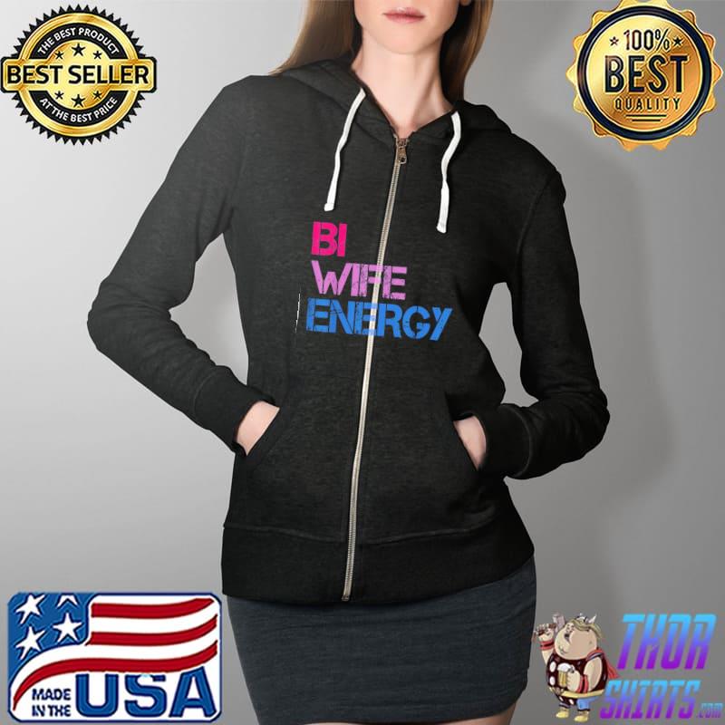 BI wife energy lgbtq pride flag s Full Zip Hooded