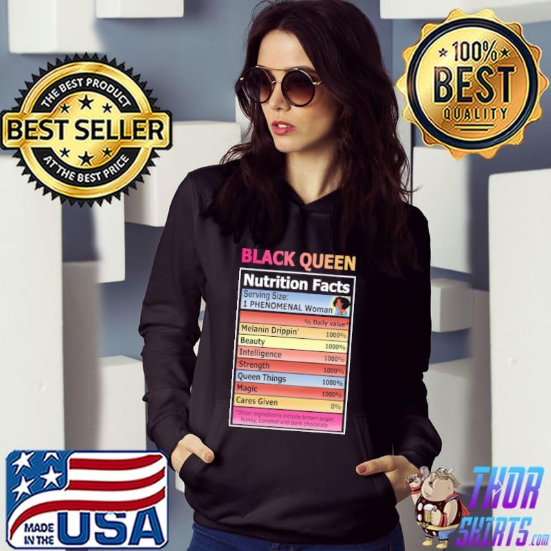 Black Queen Nutrition Facts Shirt Hoodie