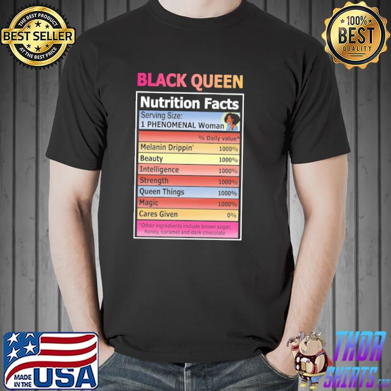 Black Queen Nutrition Facts Shirt