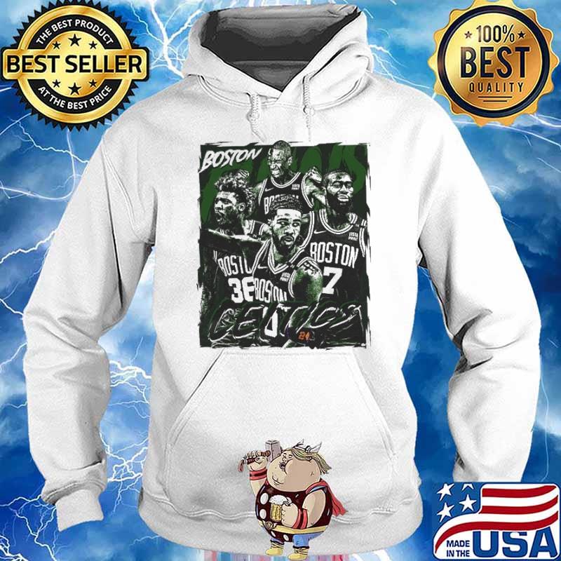 Boston Celtics Bootleg Basketball Shirt Hoodie