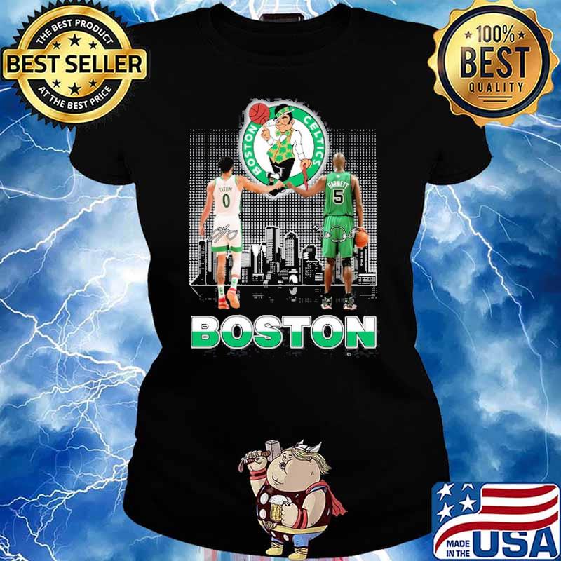 Boston Celtics Hold Hand Shirt Ladies tee