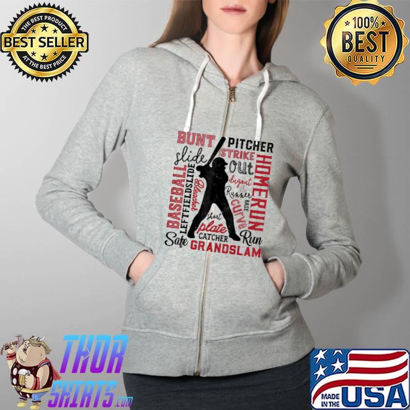 Bunt Slide Baseball Homerun Shirt Full Zip Hooded