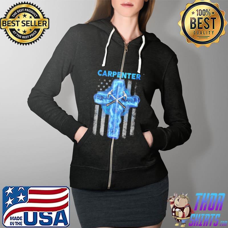 Carpenter Cross Flag Shirt Full Zip Hooded