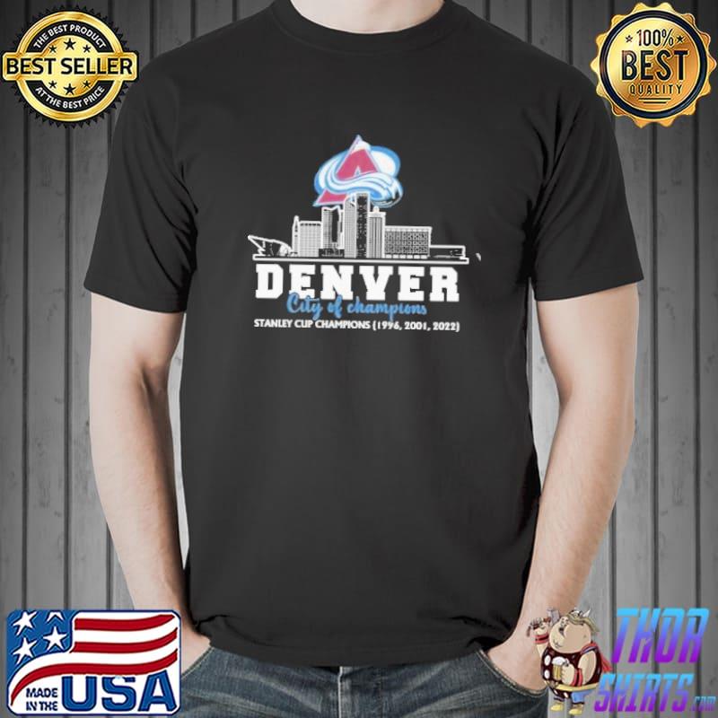 Colorado avalanche denver city of champions stanley cup champion 1996 2022 shirt