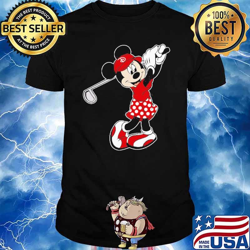 Disney minnie mouse golf funny minnie golfer shirt