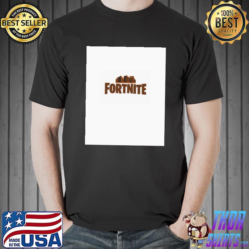 Fortnite letters and city in the background T-Shirt