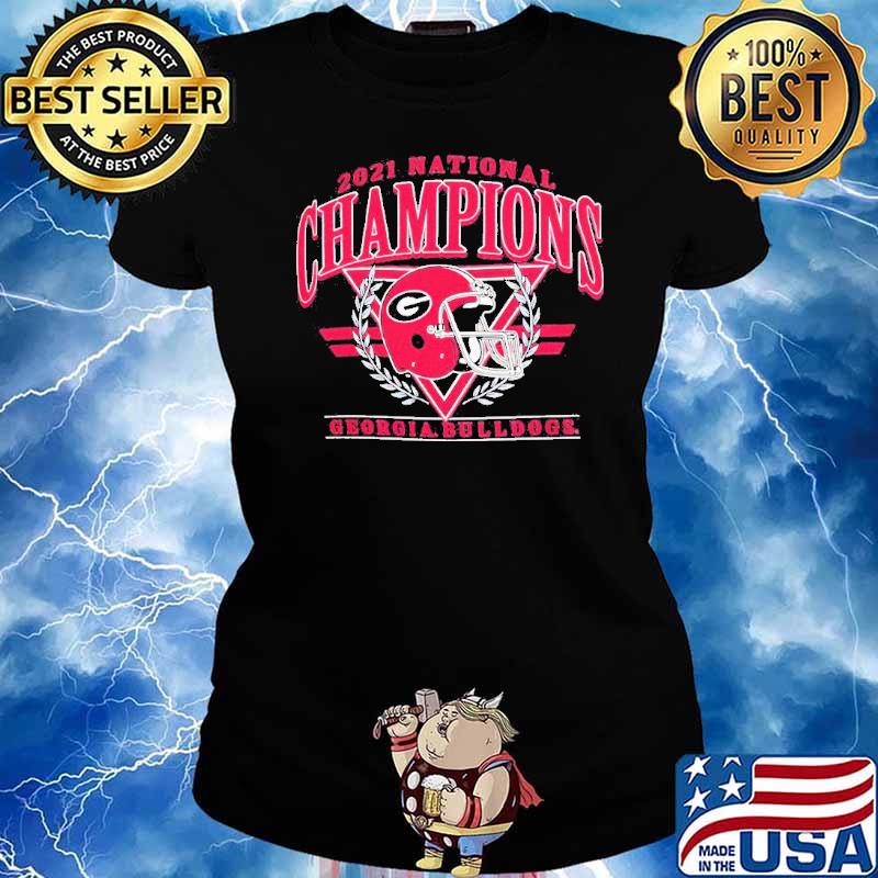 Georgia Bulldogs champion college Football playoff 2021 national champions helmet s Ladies tee