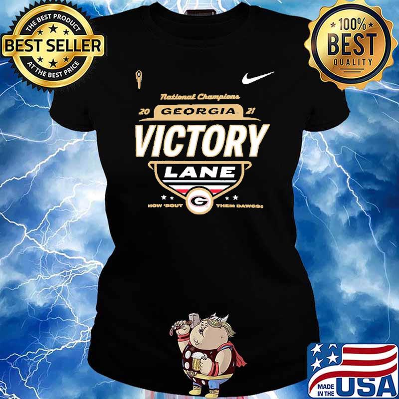 Georgia Bulldogs college Football playoff 2021 national champions victory lane s Ladies tee