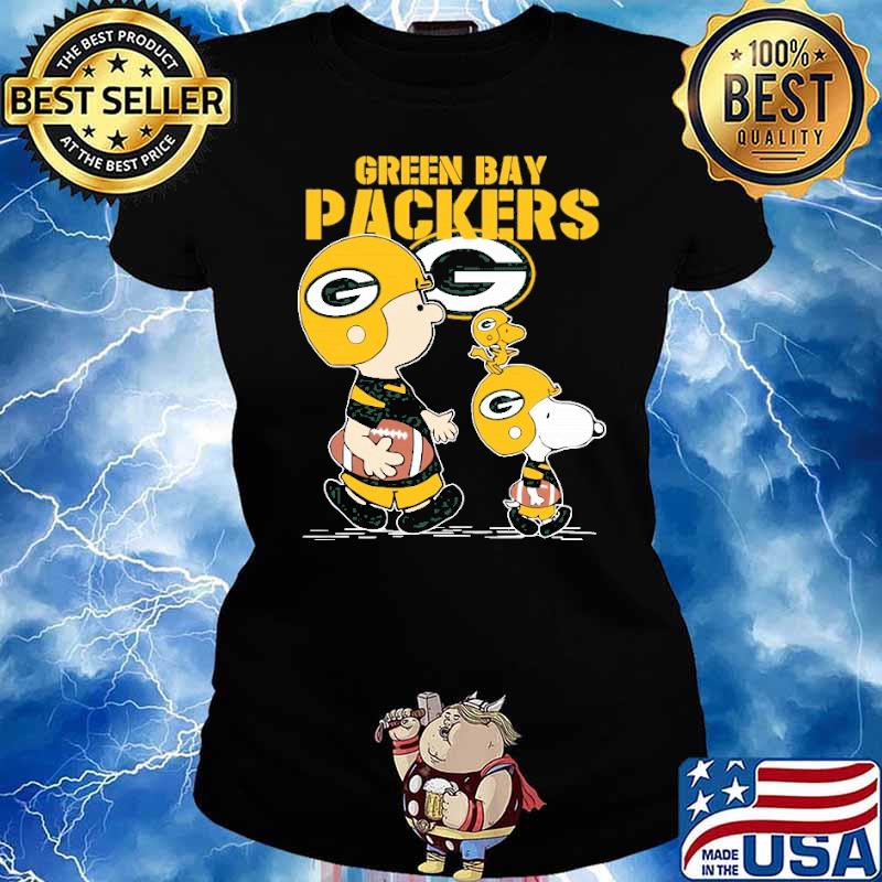 Green Bay Packers let's play Football together Snoopy NFL s Ladies tee