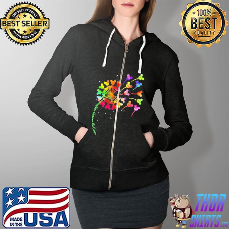 Happiest Grandma On Earth Flower Shirt Full Zip Hooded