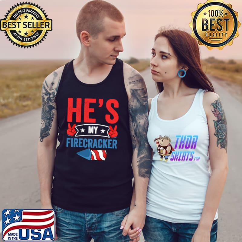 Hes My Firecracker 4th Of July Matching Couples His And Her Essential T-Shirt Tank Top