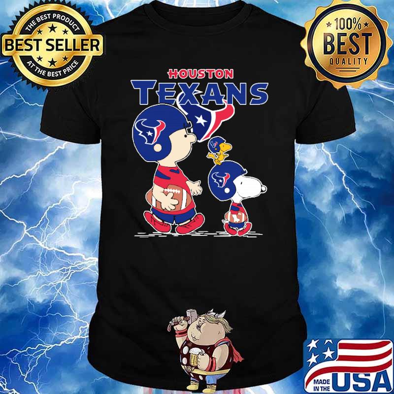 Houston texans let's play Football together Snoopy NFL shirt