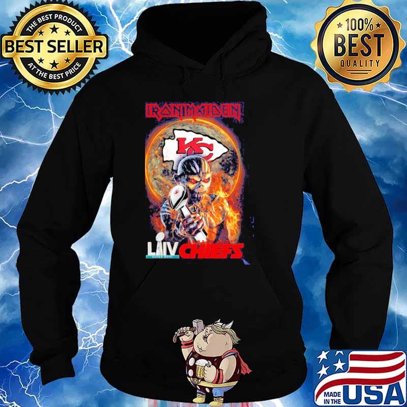 Iron maiden and laiv super bowl Kansas city Chiefs s Hoodie