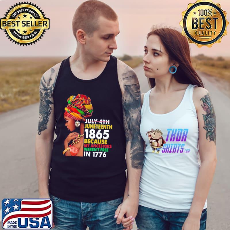 Juneteenth day ancestors free 1776 july 4th black african gift s Tank Top