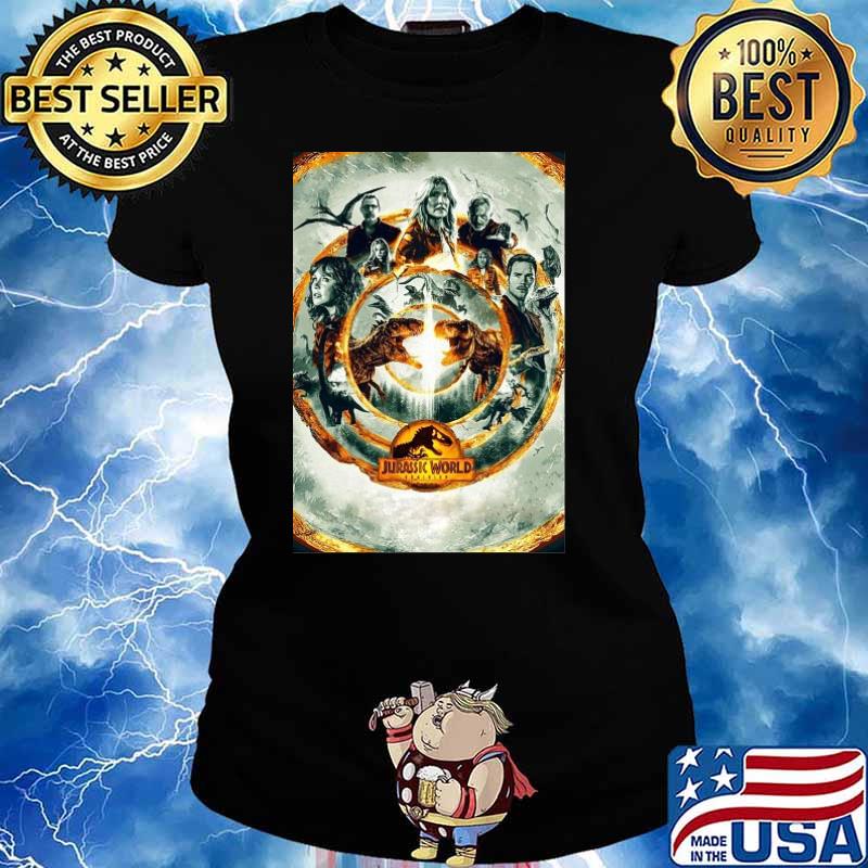 Jurassic world dominion trex art movie poster design s Ladies tee