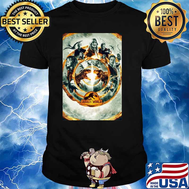 Jurassic world dominion trex art movie poster design shirt