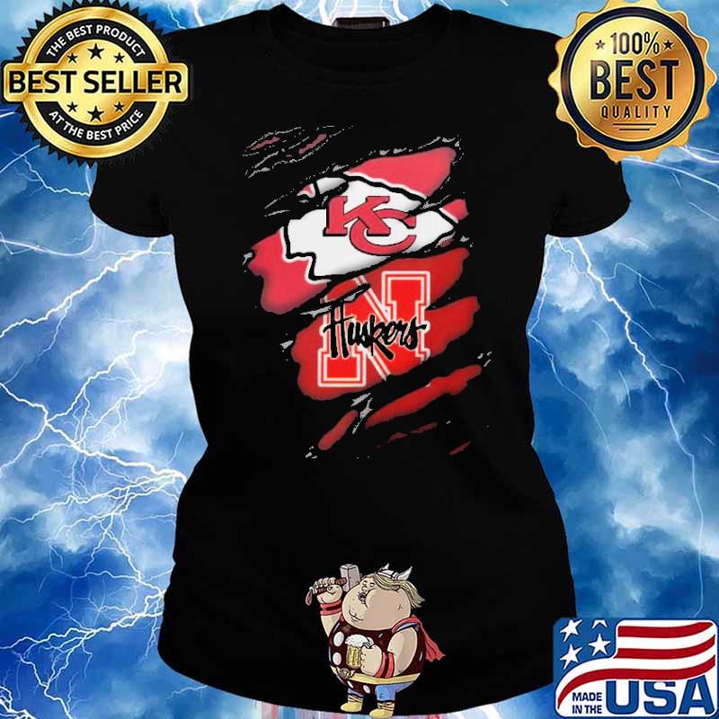 Kansas Chiefs and Nebraska huskers inside me s Ladies tee