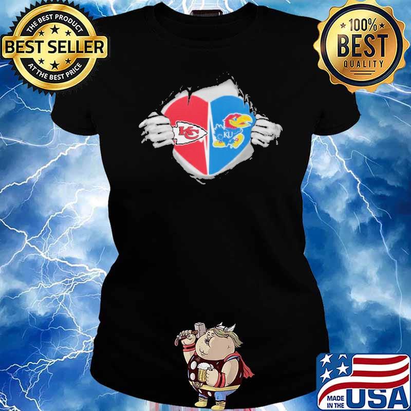 Kansas Chiefs jayhawks Football basketball s Ladies tee
