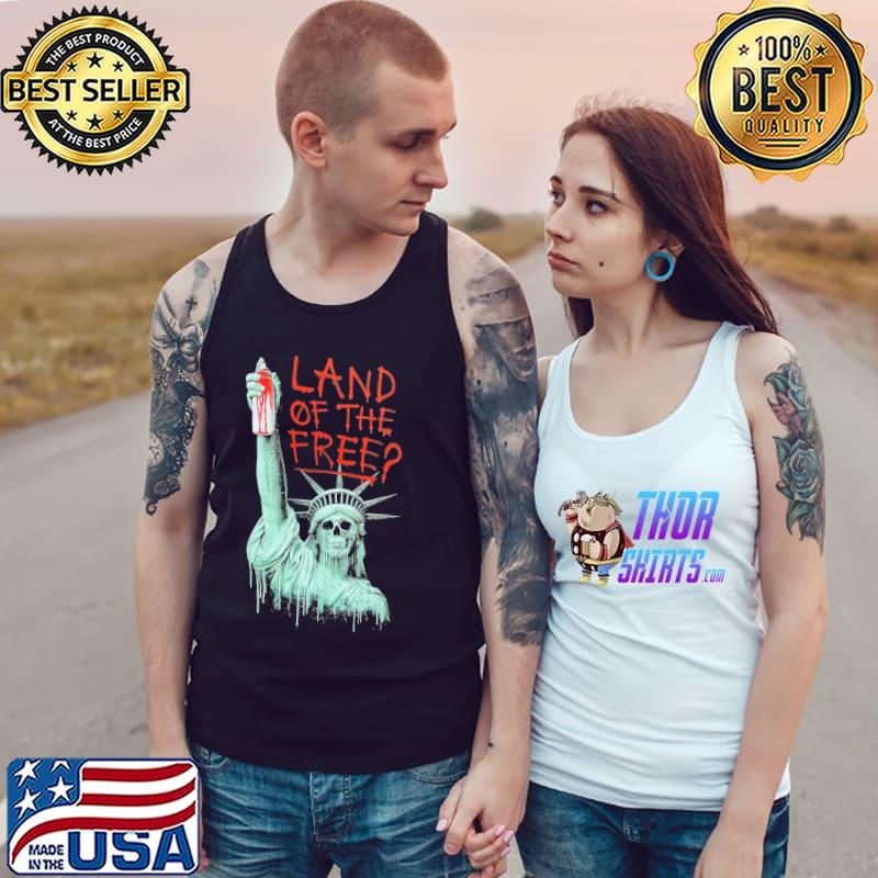 Land of the Free Skull Blood Shirt Tank Top
