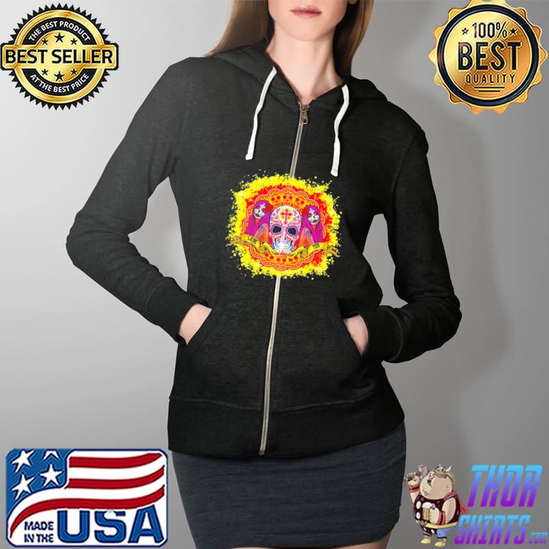 Liebe Tod Skull Shirt Full Zip Hooded
