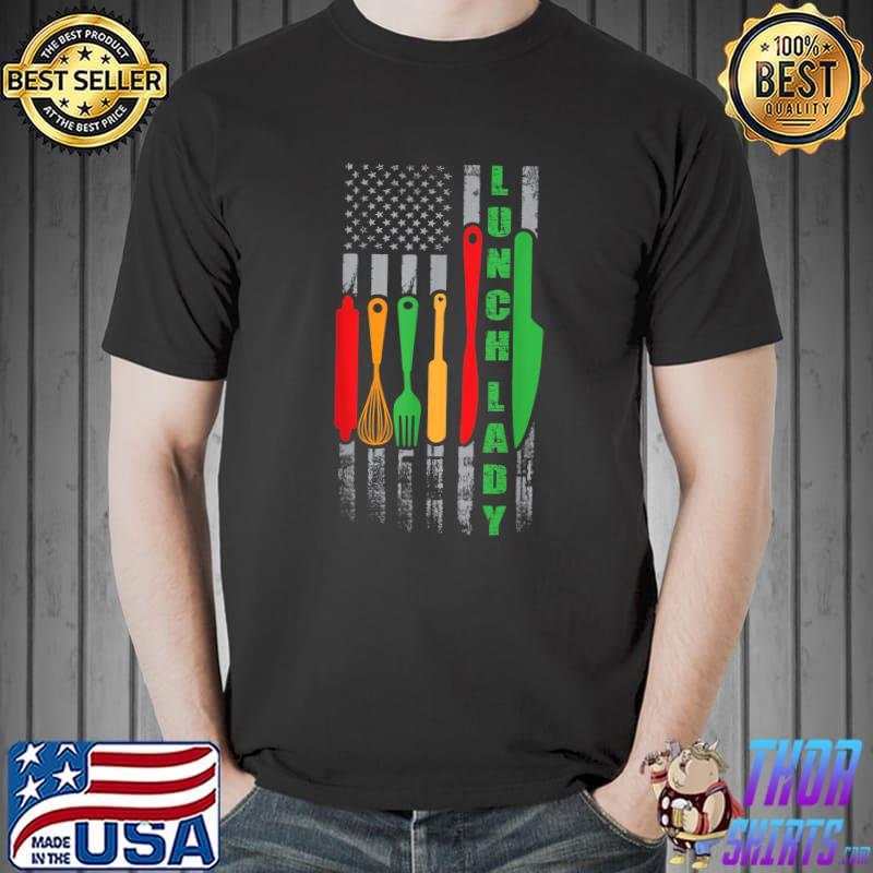 Lunch Lady Crew July 4th Lunch Lady Appreciation T-Shirt