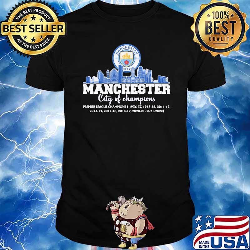 Manchester city of premier league champions shirt