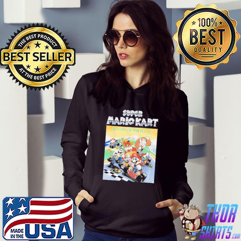 Mario kart group shot text poster shirt
