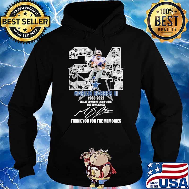 Marion barber III dallas cowboys pro bowl thank for memories signature s Hoodie