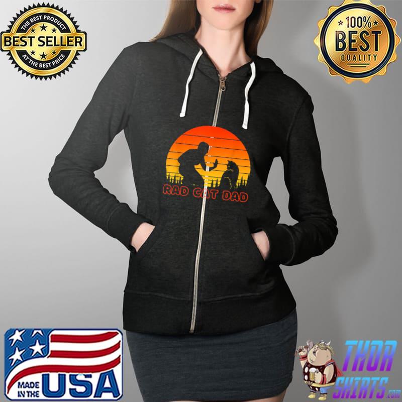 Mens Rad Cat Dad, Fathers Day, For Dad, Cat Dad, Cat Lover T-Shirt Full Zip Hooded