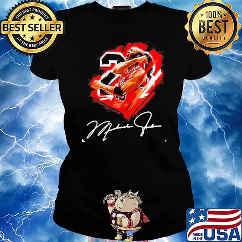 Michael Jordan 23 chicago bulls basketball signature s Ladies tee