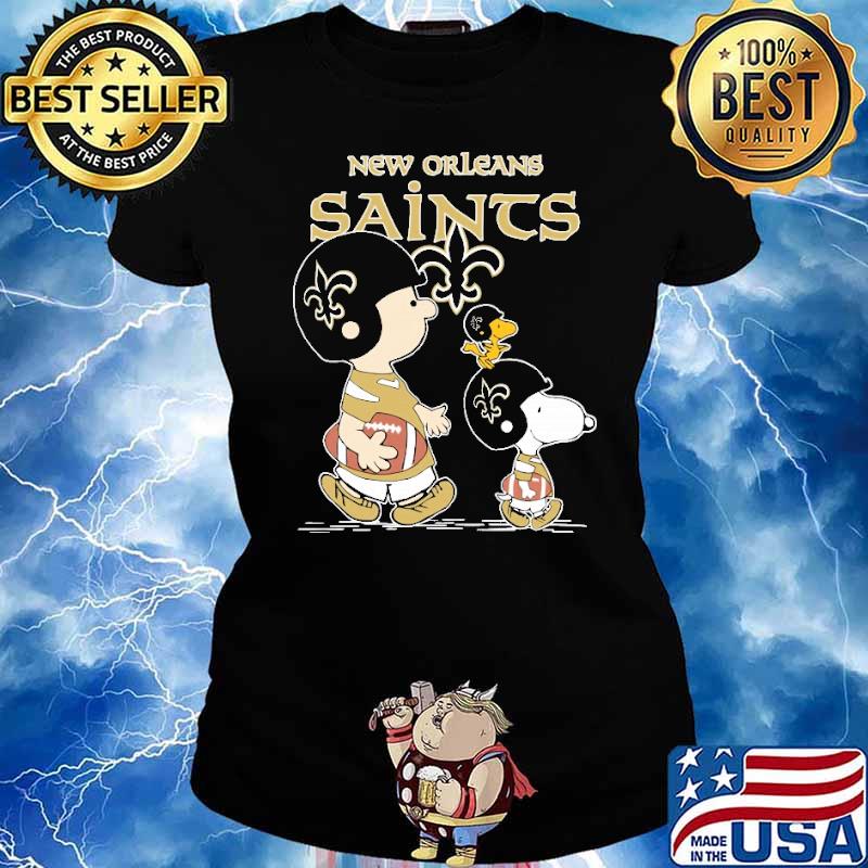New orleans saints let's play Football together Snoopy NFL s Ladies tee