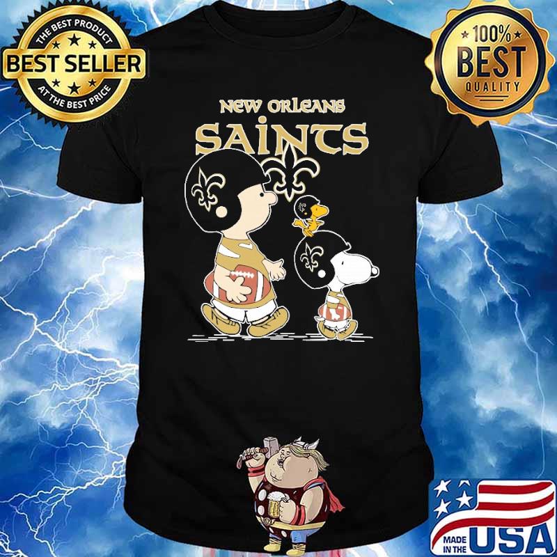 New orleans saints let's play Football together Snoopy NFL shirt