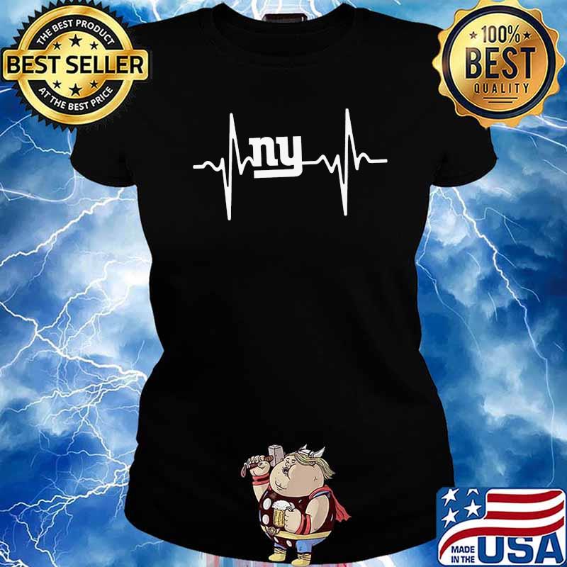 New york giants heartbeat American Football team s Ladies tee