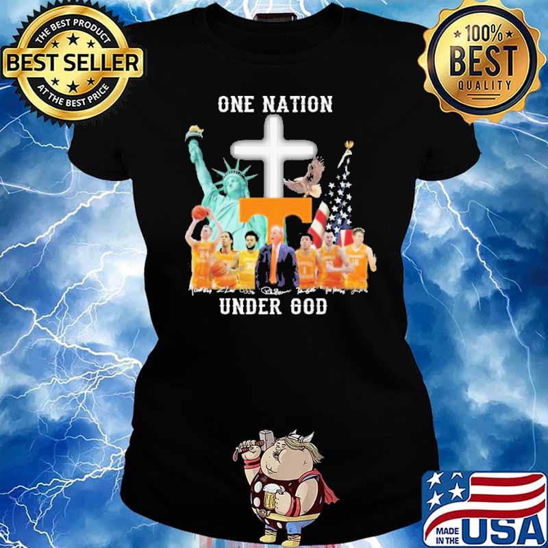 One nation under god Tennessee basketball signatures s Ladies tee