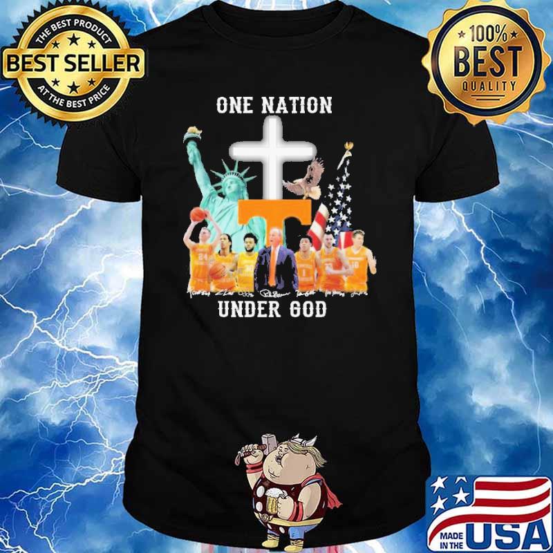 One nation under god Tennessee basketball signatures shirt