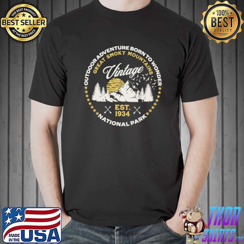 Outdoor adventure born to wonder great smoky mountains national park T-Shirt