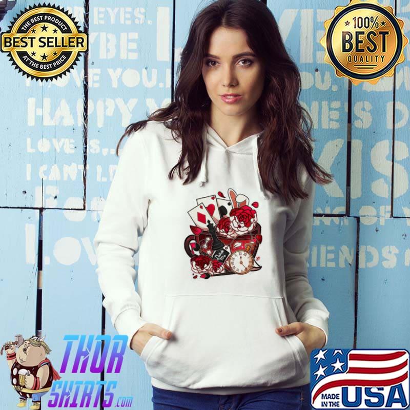 Painted roses teacup alices adventures in wonderland s Hoodie