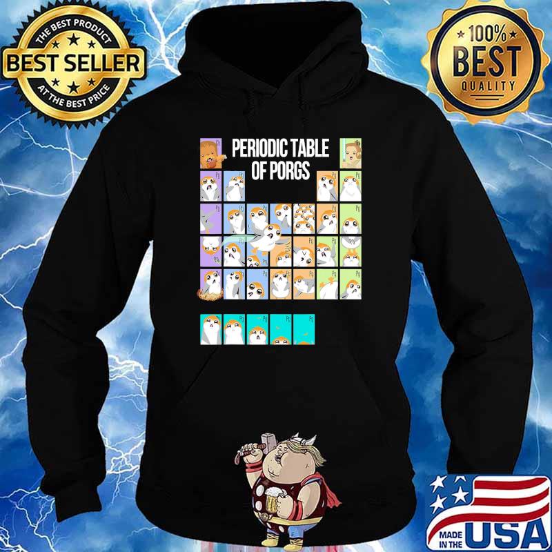 Periodic table of porgs cute group Star wars s Hoodie