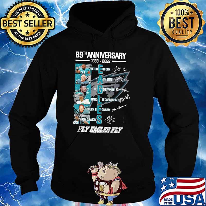 Philadelphia eagles 89th anniversary 19332022 signatures s Hoodie