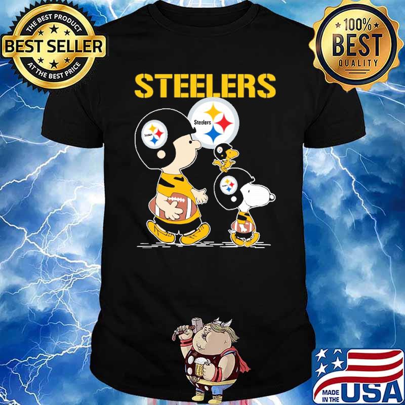 Pittsburgh Steelers Lets Play Football Together Snoopy T-Shirt - T-shirts  Low Price