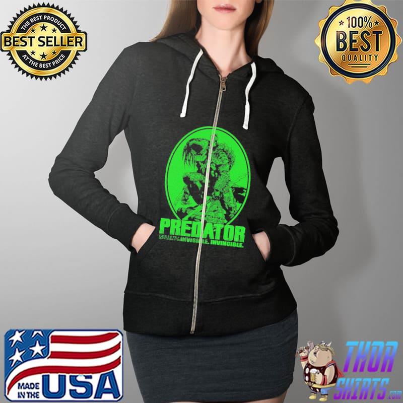 Predator Silent Invisible Invincible Shirt Full Zip Hooded