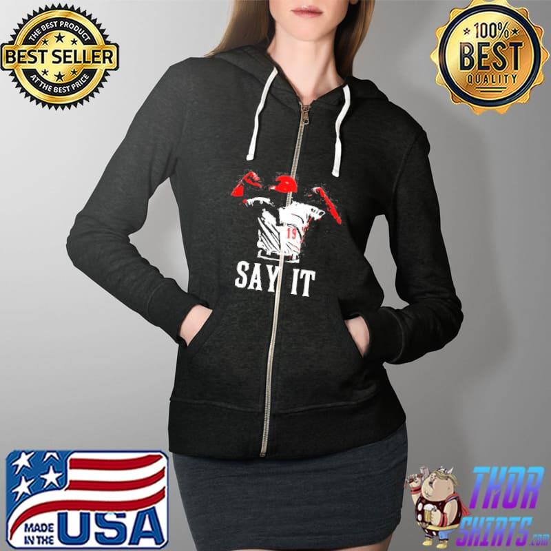 Say It Baseball Shirt Full Zip Hooded
