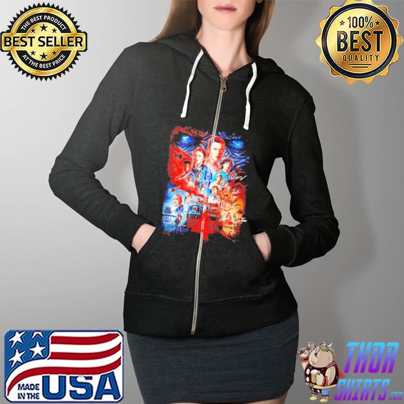 Stranger things 4 signatures s Full Zip Hooded