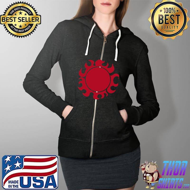 Sun pirates jolly roger warlord jinbei flag one piece T-Shirt Full Zip Hooded