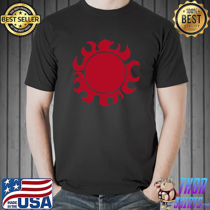Sun pirates jolly roger warlord jinbei flag one piece T-Shirt