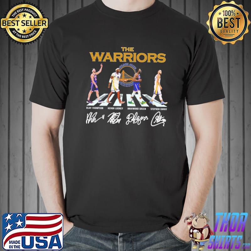 The warriors abbey road signatures basketball shirt
