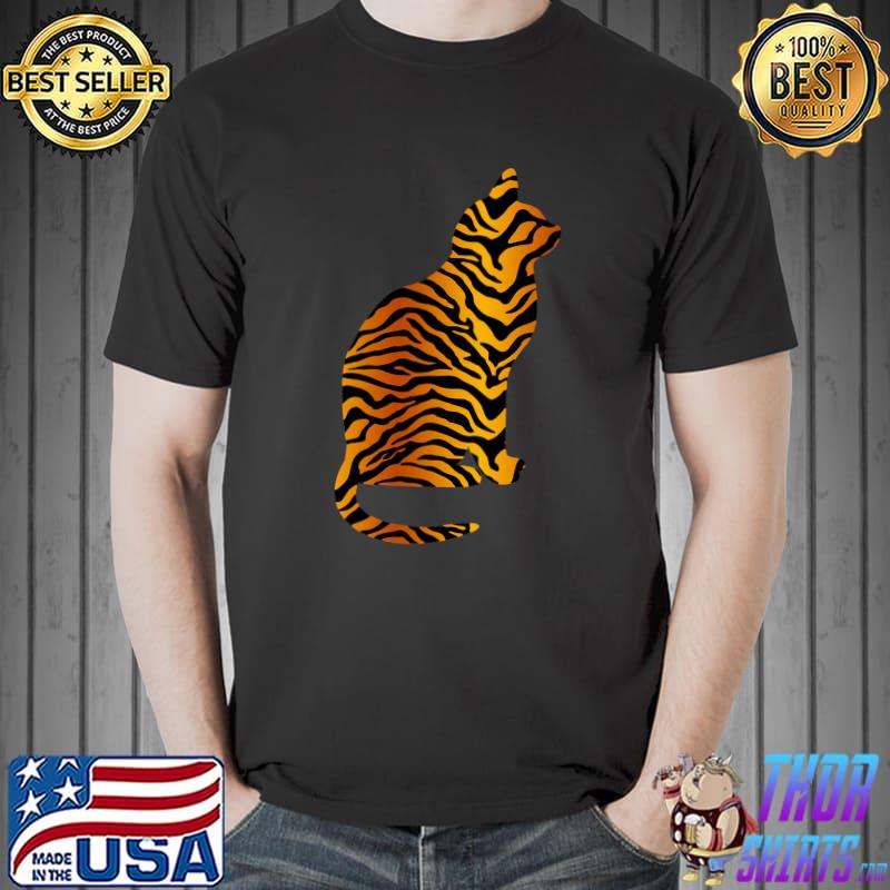 Tiger stripe Cat T-Shirt